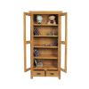 Country Oak Tall Glass Assembled Display Cabinet Unit - SUMMER SALE - 8