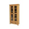 Country Oak Tall Glass Assembled Display Cabinet Unit - SUMMER SALE - 11