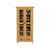 Country Oak Tall Glass Assembled Display Cabinet Unit - SUMMER SALE - 12