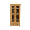 Country Oak Tall Glass Assembled Display Cabinet Unit - SUMMER SALE - 14