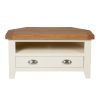 Country Cottage Cream Painted Corner TV Unit With Drawer - SUMMER SALE - 5