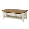 Country Cottage Cream Painted Large 4 Drawer Oak Coffee Table With Shelf - SUMMER SALE - 9
