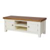 Country Cottage Cream Painted Large Double Door Oak TV Unit - SUMMER SALE - 4