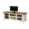 Country Cottage Cream Painted Large Double Door Oak TV Unit - SUMMER SALE - 9