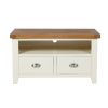 Country Cottage Cream Painted 2 Drawer Oak TV Unit - £30 OFF SUMMER SALE - 5