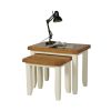Country Cottage Cream Painted Oak Nest of Two Tables - SUMMER SALE - 4