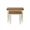 Country Cottage Cream Painted Oak Nest of Two Tables - SUMMER SALE - 5
