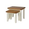 Country Cottage Cream Painted Oak Nest of Two Tables - SUMMER SALE - 6