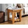 Country Oak Lamp Table With Shelf - SUMMER SALE - 2