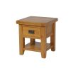 Country Oak Lamp Table With Drawer and Shelf - SUMMER SALE - 4