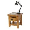 Country Oak Lamp Table With Drawer and Shelf - SUMMER SALE - 6