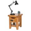 Country Oak Petite Lamp Table With Drawer Shelf - SUMMER SALE - 5