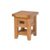 Country Oak Petite Lamp Table With Drawer Shelf - SUMMER SALE - 4