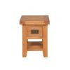 Country Oak Petite Lamp Table With Drawer Shelf - SUMMER SALE - 6