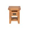 Country Oak Petite Lamp Table With Drawer Shelf - SUMMER SALE - 8