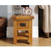 Country Oak Petite Lamp Table With Drawer Shelf - SUMMER SALE - 3