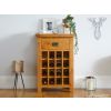 Country Oak Wine Cabinet with Drawer - SUMMER SALE - 3