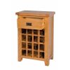 Country Oak Wine Cabinet with Drawer - SUMMER SALE - 6