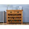 Country Oak 85cm Wine Rack With Drawer - SUMMER SALE - 3