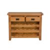 Country Oak 85cm Wine Rack With Drawer - SUMMER SALE - 8