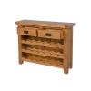 Country Oak 85cm Wine Rack With Drawer - SUMMER SALE - 9