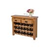 Country Oak 85cm Wine Rack With Drawer - SUMMER SALE - 10