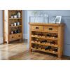 Country Oak 85cm Wine Rack With Drawer - SUMMER SALE - 2