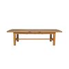 Chateaux 340cm Double Extending Solid Oak Table 10 Chelsea Brown Leather Oak Chair Set - SUMMER SALE - 13