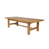 Chateaux 340cm Double Extending Solid Oak Table 10 Chelsea Brown Leather Oak Chair Set - SUMMER SALE - 9
