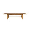 Chateaux 340cm Double Extending Solid Oak Table 10 Chelsea Brown Leather Oak Chair Set - SUMMER SALE - 11