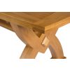 Monastery 300cm Double Extending Solid Oak Table 10 Chelsea Brown Leather Oak Chair Set - SUMMER SALE - 4