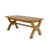 Monastery 300cm Double Extending Solid Oak Table 10 Chelsea Brown Leather Oak Chair Set - SUMMER SALE - 14