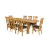 Country Oak 280cm Extending Oak Table and 8 Chelsea Brown Leather Chairs - SUMMER SALE - 2