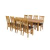 Country Oak 280cm Extending Oak Table and 8 Chelsea Brown Leather Chairs - SUMMER SALE - 5