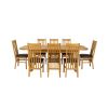 Country Oak 280cm Extending Oak Table and 8 Chelsea Brown Leather Chairs - SUMMER SALE - 6