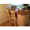 Billy Cross Back Cream Painted Assembled Bar Stool Solid Oak Seat - £60 OFF PRE ORDER SALE - 5