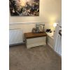 Farmhouse Country Oak Cream Painted Storage Blanket Box - SUMMER SALE - 10