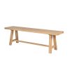 Doveridge 160cm Whitewash Limed Oak Trestle Dining Bench - £50 OFF SUMMER SALE - 5 Doveridge 160cm Whitewash Limed Oak Trestle Dining Bench - £50 OFF SUMMER SALE - 5