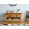 Farmhouse Oak Coffee Table with Drawer and Shelf - SUMMER SALE - 3
