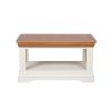 Farmhouse Cream Painted Oak Coffee Table with Shelf - SUMMER SALE - 8