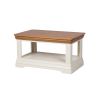 Farmhouse Cream Painted Oak Coffee Table with Shelf - SUMMER SALE - 7