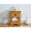 Farmhouse 1 Drawer Oak Lamp Table - SUMMER MEGA DEAL - 3