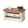 Farmhouse Cream Painted Oak Coffee Table with Drawers - SUMMER SALE - 6