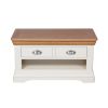 Farmhouse Cream Painted Oak Coffee Table with Drawers - SUMMER SALE - 8