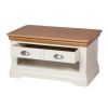 Farmhouse Cream Painted Oak Coffee Table with Drawers - SUMMER SALE - 10
