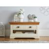 Farmhouse Cream Painted Oak Coffee Table with Drawers - SUMMER SALE - 3