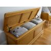 Farmhouse Large Oak Blanket Box - SUMMER SALE - 3