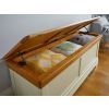 Farmhouse Cream Painted Large Fully Assembled Oak Blanket Box - SUMMER SALE - 3 Farmhouse Cream Painted Large Fully Assembled Oak Blanket Box - SUMMER SALE - 3