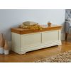 Farmhouse Cream Painted Large Fully Assembled Oak Blanket Box - SUMMER SALE - 4 Farmhouse Cream Painted Large Fully Assembled Oak Blanket Box - SUMMER SALE - 4