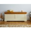 Farmhouse Cream Painted Large Fully Assembled Oak Blanket Box - SUMMER SALE - 5 Farmhouse Cream Painted Large Fully Assembled Oak Blanket Box - SUMMER SALE - 5